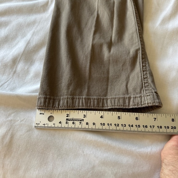 Vintage Union Bay Low Rise Corduroy Cargo Pants Beige/Tan 7 Flap Pockets Y2K 90s - Picture 15 of 16